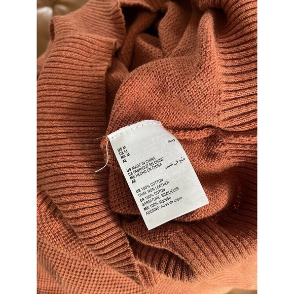 NWT Club Room Men’s Textured 1/4 Zip Pullover Sweater Royal Orange Sz Medium - Picture 6 of 6